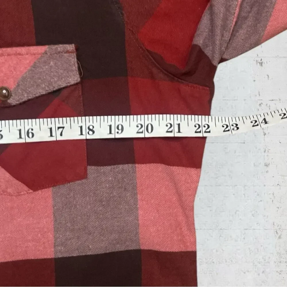 Shyanne Women’s Western Flannel Check Pearl Snap Long Sleeve Shirt Size XL